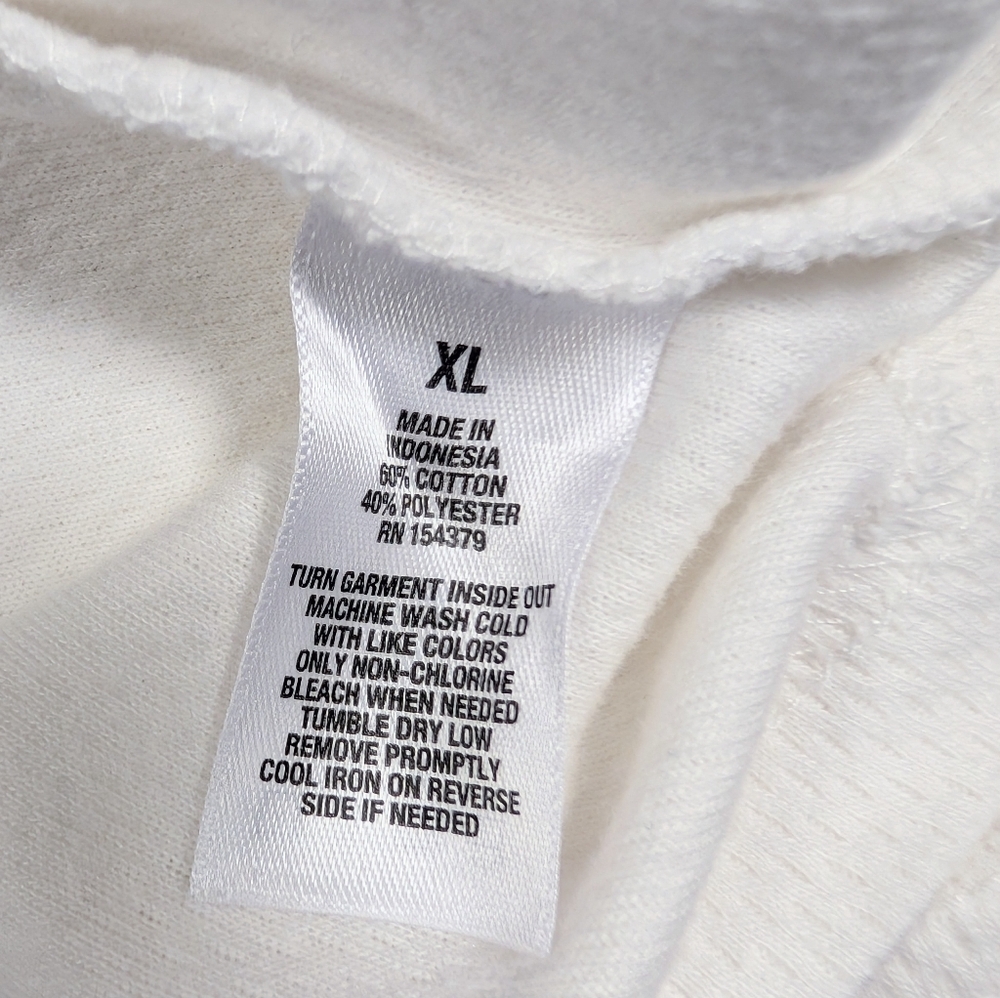 Aeropostale White Crew Neck Long Sleeve Soft Thermal Pullover Men's XL - Picture 10 of 12